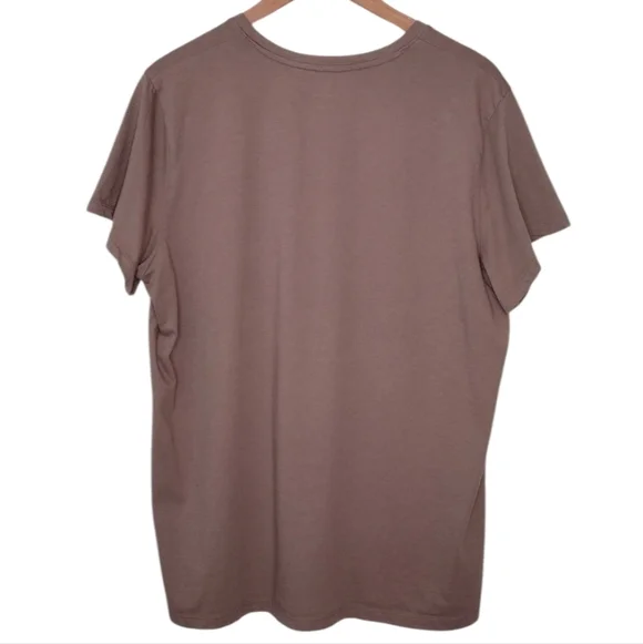 Everlane Men's Brown Organic Cotton Casual V-Neck Short Sleeve Shirt Size XXL - Picture 2 of 12